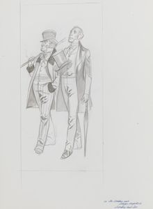 Dombey and Son - Mr Dombey and Major Bagstock art by Ron Embleton