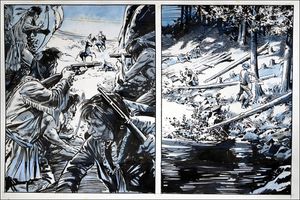 Wagon Westward: Under Fire art by Jesus Blasco