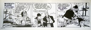 Modesty Blaise daily strip 4607a art by John M Burns