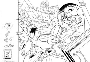 Tom and Jerry double page spread S2 art by Bambos (Georgiou)