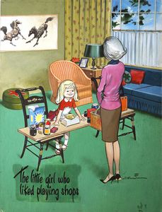 The Little Girl Who Liked Playing Shops art by Jesus Blasco