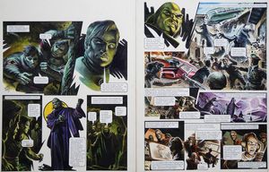 No Mercy from 'The Monsters of Caton' (TWO pages) art by Oliver Frey