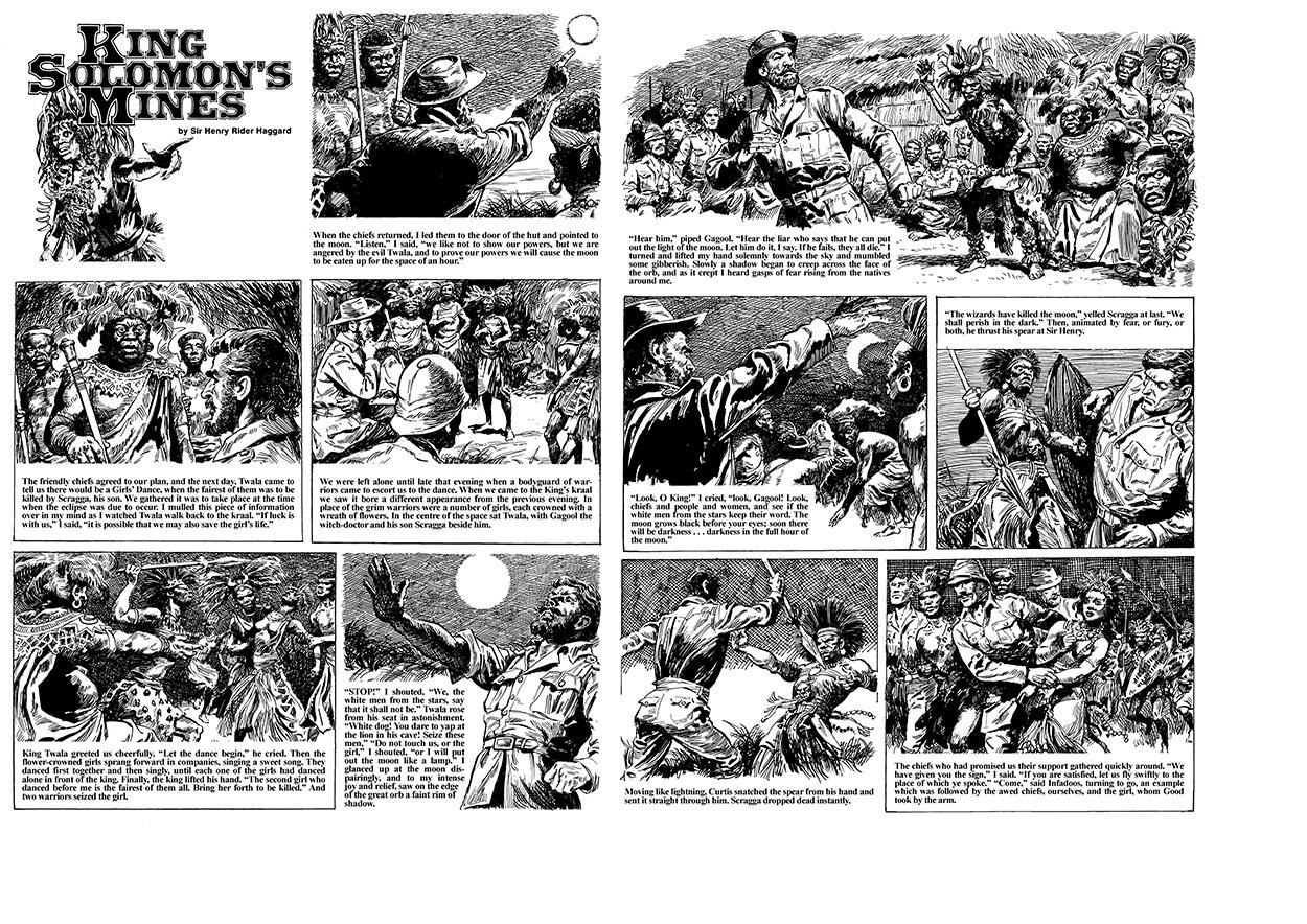 King Solomon's Mines Pages 17 and 18 (two pages) art by Cecil Doughty