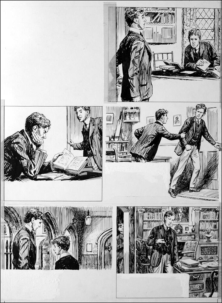 The Fifth Form at St. Dominic's - Spy (TWO pages) art by Cecil Doughty