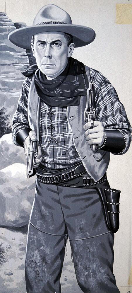 William S Hart The First Hollywood Cowboy art by John Keay