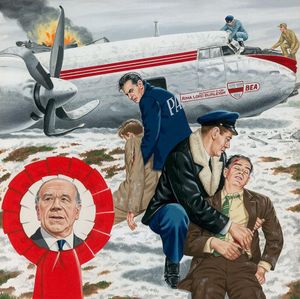 Manchester United Munich Aircrash - Busby Babes art by John Keay