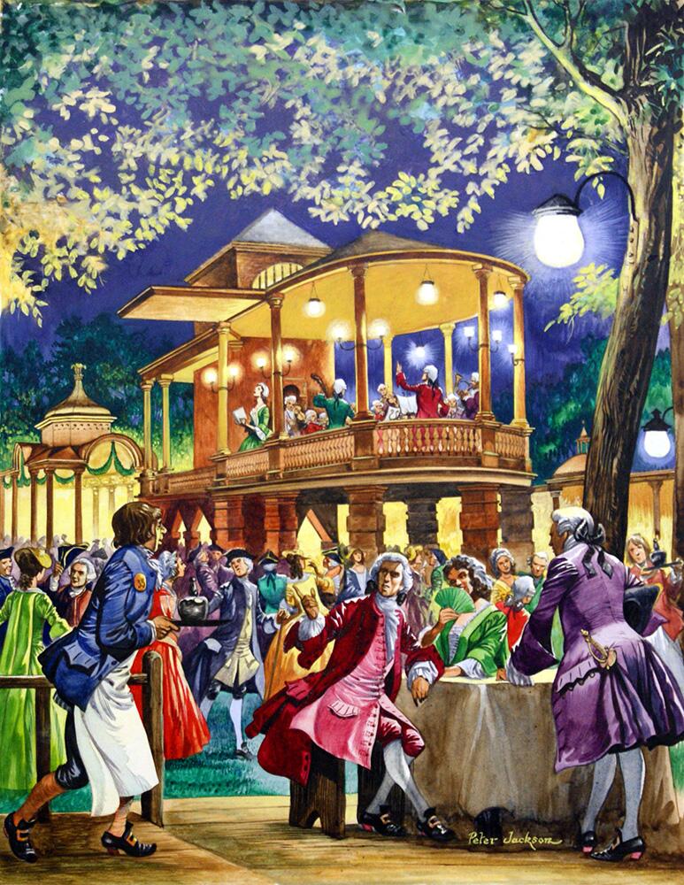Vauxhall Pleasure Gardens art by Peter Jackson