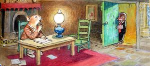 The Wind in the Willows: Ratty and Mole in Ratty's House art by Philip Mendoza