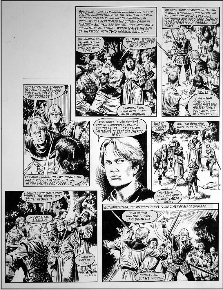 Robin of Sherwood: This Is Madness Robin (TWO pages) art by Mike Noble
