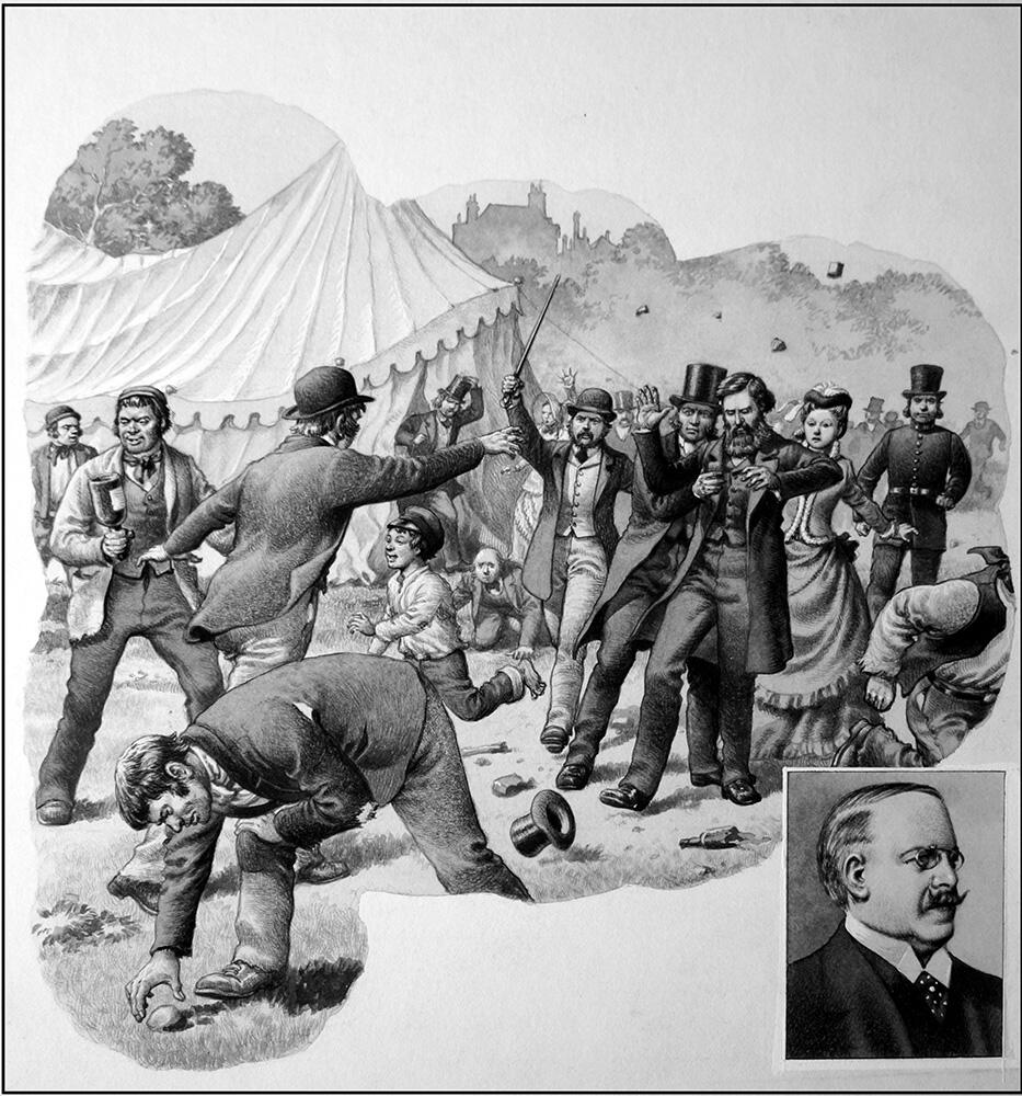 Trouble at the Tent Revival Meeting art by Patrick Nicolle