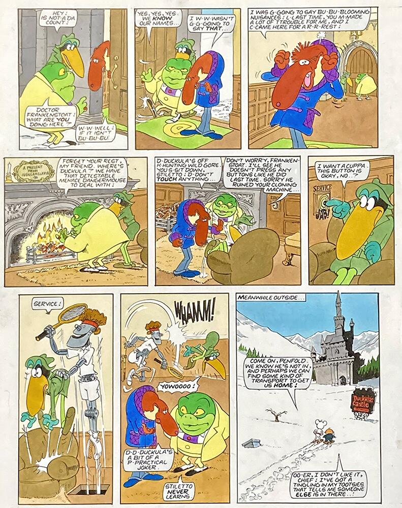 Danger Mouse - Duckula's Castle art by Arthur Ranson
