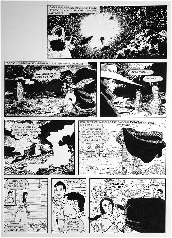 Galaxy Rangers: The Scarecrow (TWO pages) art by Arthur Ranson