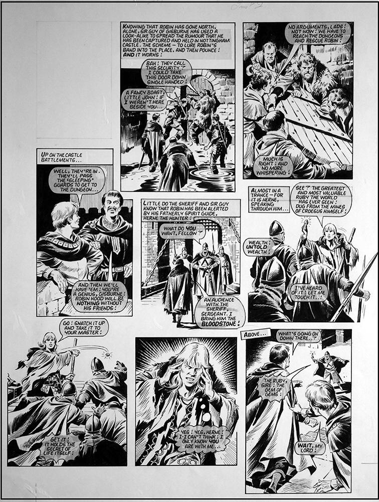 Robin of Sherwood: Wait My Lord (TWO pages) art by Mike Noble