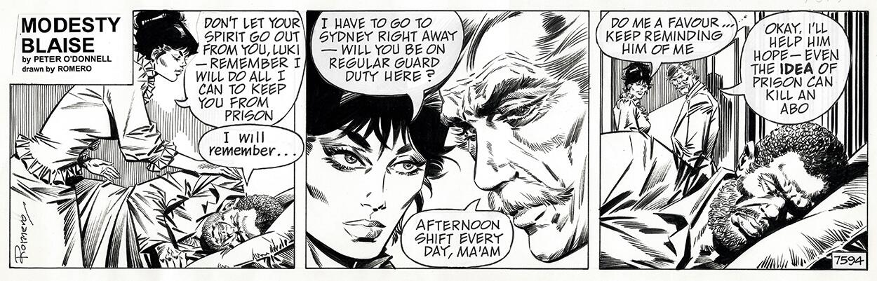 Modesty Blaise daily strip #7594 - Luki's Spirit art by Enric Badia Romero