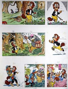 Goody Fox Meets Badger art by Peter Woolcock