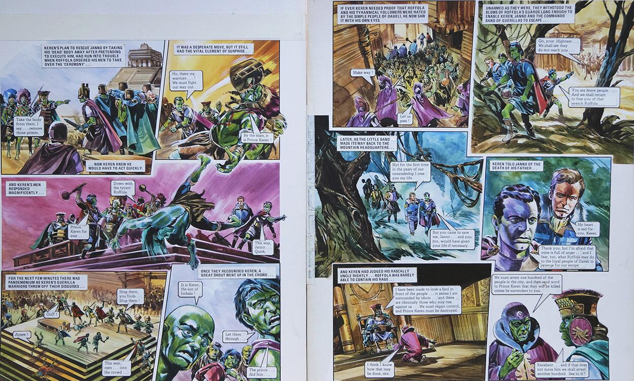 Desperate Move from 'Civil War in Daveli' (TWO pages) art by Gerry Wood