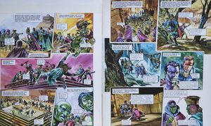 Desperate Move from 'Civil War in Daveli' (TWO pages) art by Gerry Wood