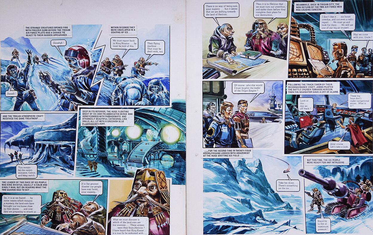The Ice Palace from 'The Hericon/Nivation Conflict' (TWO pages) art by Gerry Wood