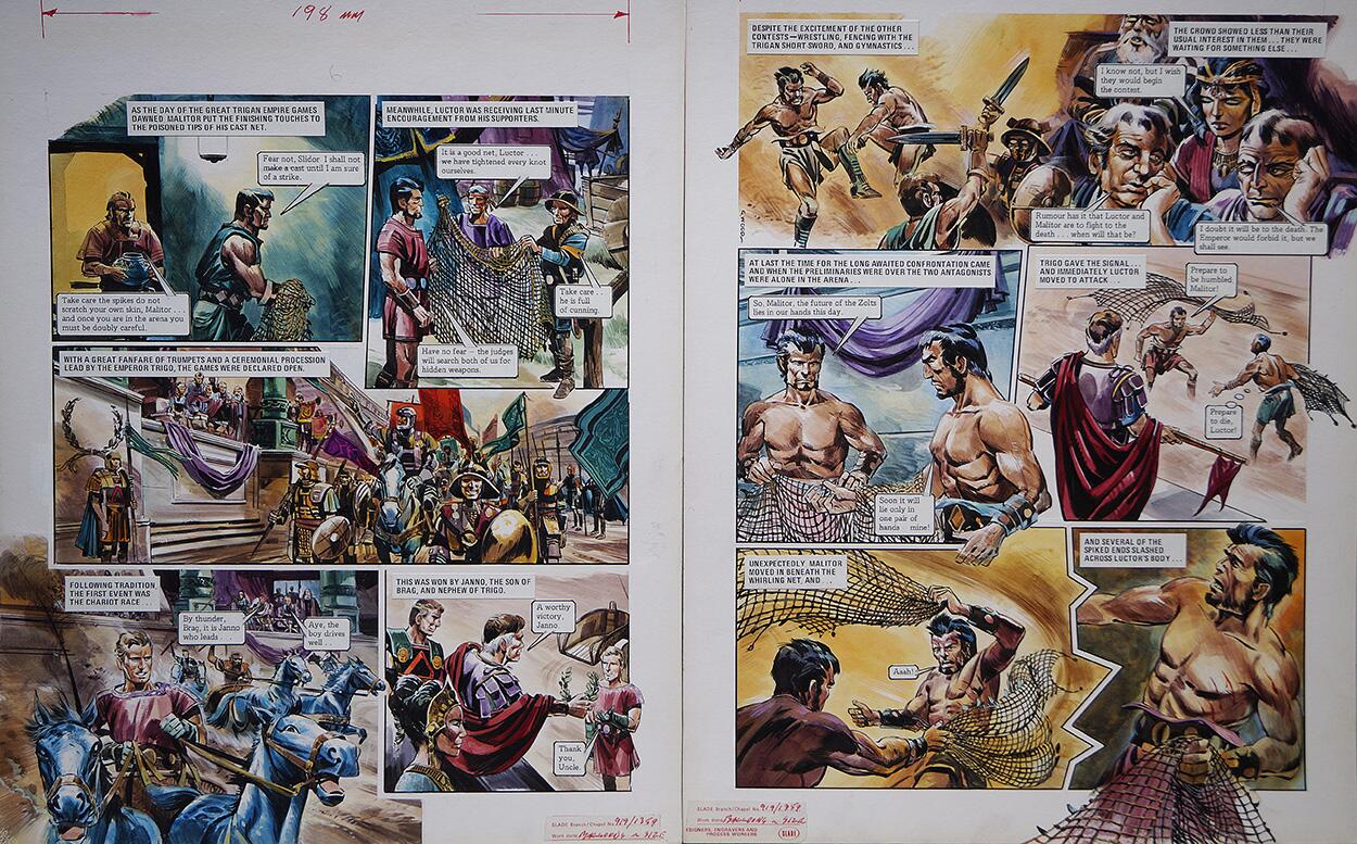 Slashed by Poisoned Teeth from 'The War of The Zolts' (TWO pages) art by Gerry Wood