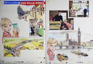 Off To London with Wee Willie Winkie art by John Worsley