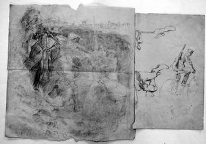 World War One Sketch 8 art by Fortunino Matania