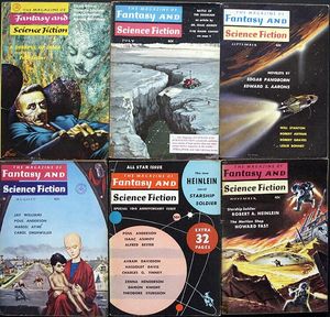 Fantasy & Science Fiction: 1958 - 1959 - Volume 14, #4 & Volume 17 #1 - #5 (6 issues)