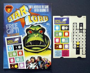 Starlord issue #2 with Original Free Gift by Alan Hebden, Chris Lowder, Pat Mills, John Wagner