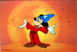 Mickey Mouse as the Sorcerer's Apprentice art by Disney Studio