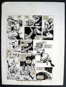 Black Knight: Gargantua Lays Down His Life For Camelot art by Paul Neary and John Stokes
