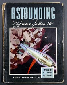 Astounding Science Fiction (May 1942) by Isaac Asimov, A. E. Van Vogt, Alfred Bester, Willy Ley
