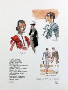 Corto Maltese and the Bullfighter art by Hugo Pratt