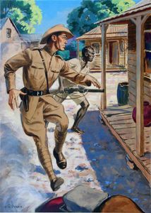 Dauntless Jock Gunfight art by F W Purvis
