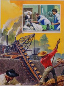 Panama Canal 3 art by Severino Baraldi