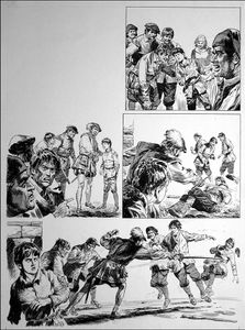 The Prince and the Pauper - London Bridge (TWO pages) art by Bill Baker