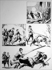 The Prince and the Pauper - Staff and Sword (TWO pages) art by Bill Baker