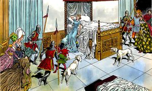 Sleeping Beauty Falls Under The Spell art by Jesus Blasco
