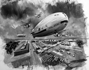 Airships Will Fly Again? art by Graham Coton