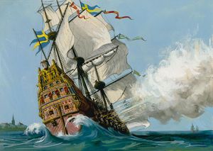 The Swedish Warship 'Vasa' art by Ralph Bruce