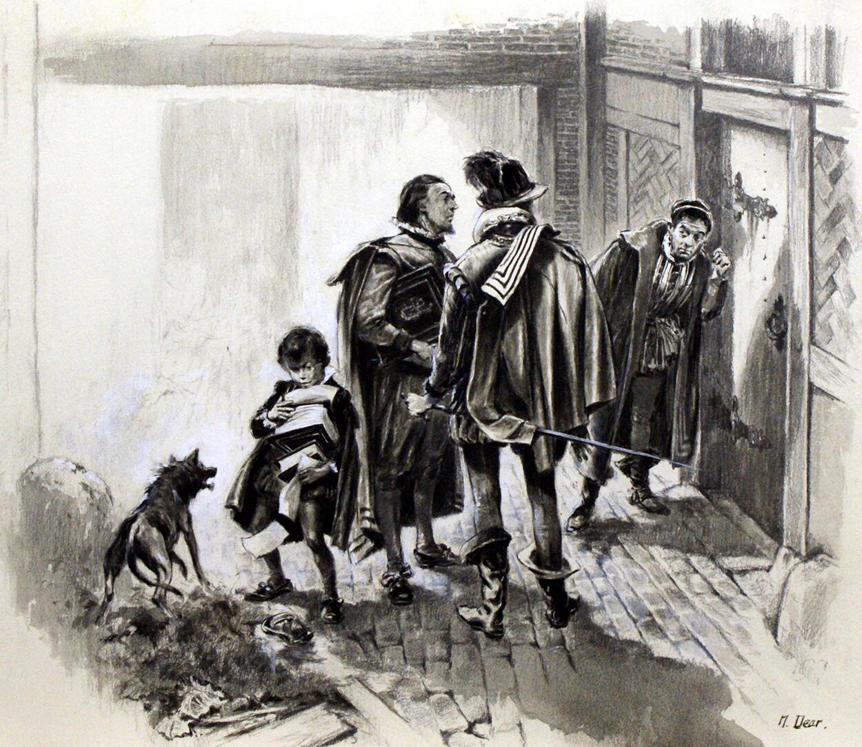 Tax Collectors Vainly Looking for William Shakespeare art by Neville Dear