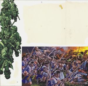 The Marquis de Montcalm Injured in Battle art by Ron Embleton
