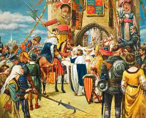 A Hero's Welcome for King Harry art by Cecil Doughty