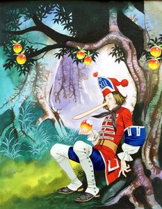 Three Soldiers: Pinochio Apple art by Ron Embleton