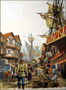 King Edward IV in Exile art by Harry Green