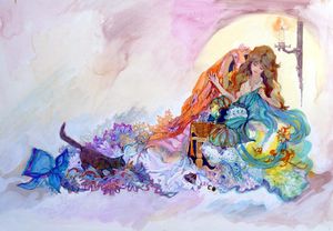 Cinderella - Cinderella Sews Dresses art by Gwen Green