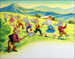A Hunting We Shall Go art by Henry Fox