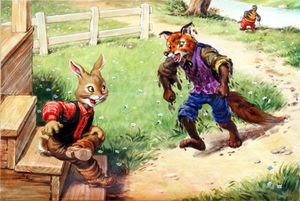 Brer Rabbit and Brer Fox art by Virginio Livraghi
