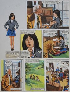 Enid Blyton's The Naughtiest Girl in the School: A Very Bad Girl (THREE pages) art by Tony Higham
