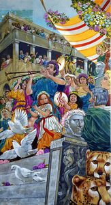 Floralia the Roman Flower Festival art by Richard Hook