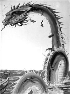 The Gloucester Sea Serpent art by Richard Hook