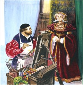 Holbein's Portrait of Anne of Cleves art by Peter Jackson